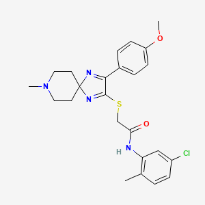 N-(5-chloro-2-methylphenyl)-2-((3-(4-methoxyphenyl)-8-methyl-1,4,8-triazaspiro[4.5]deca-1,3-dien-2-yl)thio)acetamide