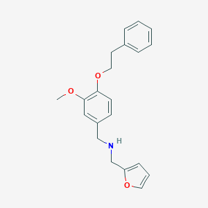 molecular formula C21H23NO3 B249564 N-(2-furylmethyl)-N-[3-methoxy-4-(2-phenylethoxy)benzyl]amine 
