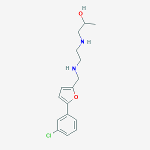 molecular formula C16H21ClN2O2 B249565 1-{[2-({[5-(3-Chlorophenyl)furan-2-yl]methyl}amino)ethyl]amino}propan-2-ol 