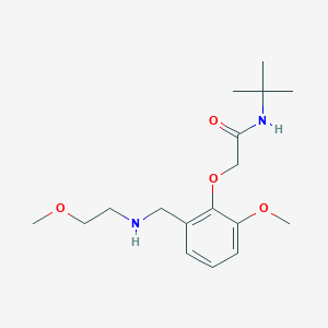 molecular formula C17H28N2O4 B249566 N-tert-butyl-2-(2-methoxy-6-{[(2-methoxyethyl)amino]methyl}phenoxy)acetamide 