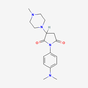 molecular formula C17H24N4O2 B2495662 1-(4-(Dimethylamino)phenyl)-3-(4-methylpiperazin-1-yl)pyrrolidine-2,5-dione CAS No. 887847-63-4