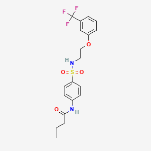 N-(4-(N-(2-(3-(trifluoromethyl)phenoxy)ethyl)sulfamoyl)phenyl)butyramide