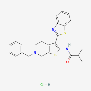 N-(3-(benzo[d]thiazol-2-yl)-6-benzyl-4,5,6,7-tetrahydrothieno[2,3-c]pyridin-2-yl)isobutyramide hydrochloride