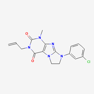 6-(3-Chlorophenyl)-4-methyl-2-prop-2-enyl-7,8-dihydropurino[7,8-a]imidazole-1,3-dione