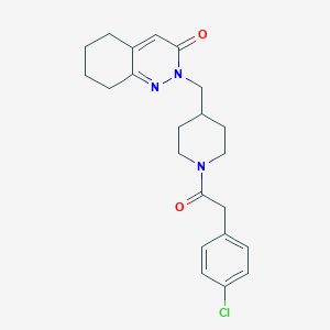 2-[[1-[2-(4-Chlorophenyl)acetyl]piperidin-4-yl]methyl]-5,6,7,8-tetrahydrocinnolin-3-one