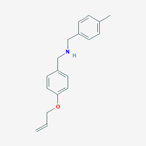 molecular formula C18H21NO B249569 1-(4-methylphenyl)-N-[4-(prop-2-en-1-yloxy)benzyl]methanamine 