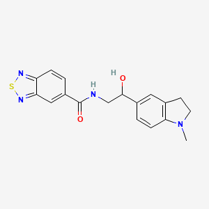 N-(2-hydroxy-2-(1-methylindolin-5-yl)ethyl)benzo[c][1,2,5]thiadiazole-5-carboxamide