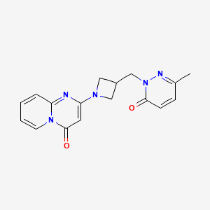 6-methyl-2-[(1-{4-oxo-4H-pyrido[1,2-a]pyrimidin-2-yl}azetidin-3-yl)methyl]-2,3-dihydropyridazin-3-one
