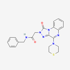 N-benzyl-2-(1-oxo-4-thiomorpholino-[1,2,4]triazolo[4,3-a]quinoxalin-2(1H)-yl)acetamide