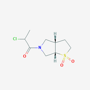 1-[(3As,6aS)-1,1-dioxo-2,3,3a,4,6,6a-hexahydrothieno[2,3-c]pyrrol-5-yl]-2-chloropropan-1-one