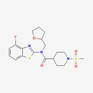 N-(4-fluorobenzo[d]thiazol-2-yl)-1-(methylsulfonyl)-N-((tetrahydrofuran-2-yl)methyl)piperidine-4-carboxamide