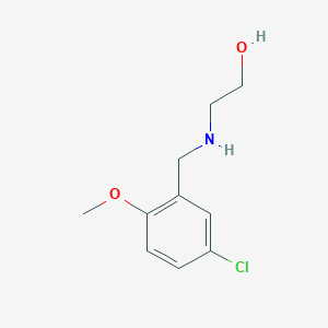 molecular formula C10H14ClNO2 B249571 2-[(5-Chloro-2-methoxybenzyl)amino]ethanol 