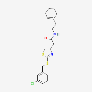 2-(2-((3-chlorobenzyl)thio)thiazol-4-yl)-N-(2-(cyclohex-1-en-1-yl)ethyl)acetamide