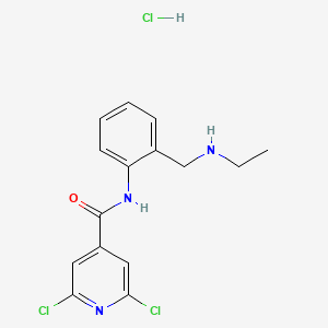 2,6-dichloro-N-{2-[(ethylamino)methyl]phenyl}pyridine-4-carboxamide hydrochloride