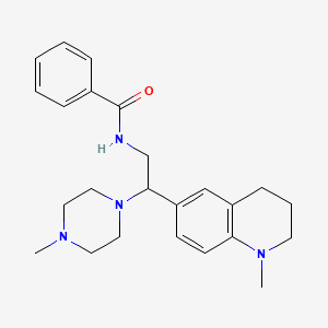 N-(2-(1-methyl-1,2,3,4-tetrahydroquinolin-6-yl)-2-(4-methylpiperazin-1-yl)ethyl)benzamide