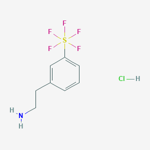 2-[3-(Pentafluoro-lambda6-sulfanyl)phenyl]ethan-1-amine hydrochloride