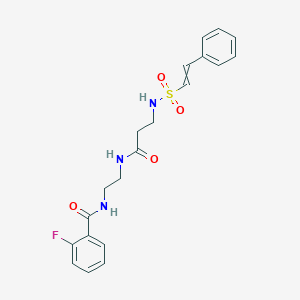N-{2-[(2-fluorophenyl)formamido]ethyl}-3-(2-phenylethenesulfonamido)propanamide