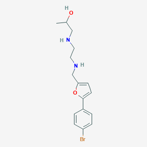 molecular formula C16H21BrN2O2 B249573 1-{[2-({[5-(4-Bromophenyl)-2-furyl]methyl}amino)ethyl]amino}-2-propanol 