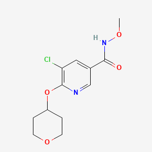 5-chloro-N-methoxy-6-((tetrahydro-2H-pyran-4-yl)oxy)nicotinamide