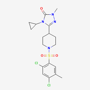4-cyclopropyl-3-(1-((2,4-dichloro-5-methylphenyl)sulfonyl)piperidin-4-yl)-1-methyl-1H-1,2,4-triazol-5(4H)-one