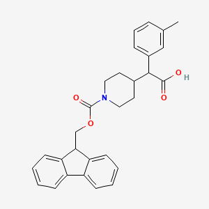 2-[1-(9H-Fluoren-9-ylmethoxycarbonyl)piperidin-4-yl]-2-(3-methylphenyl)acetic acid