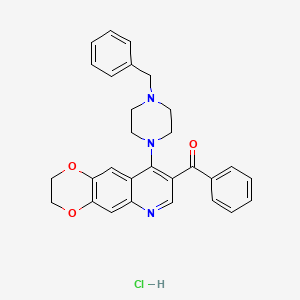 1-{8-benzoyl-2H,3H-[1,4]dioxino[2,3-g]quinolin-9-yl}-4-benzylpiperazine hydrochloride