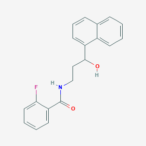 2-fluoro-N-(3-hydroxy-3-(naphthalen-1-yl)propyl)benzamide