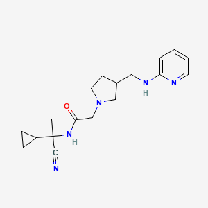 N-(1-cyano-1-cyclopropylethyl)-2-[3-[(pyridin-2-ylamino)methyl]pyrrolidin-1-yl]acetamide