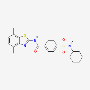 4-[cyclohexyl(methyl)sulfamoyl]-N-(4,7-dimethyl-1,3-benzothiazol-2-yl)benzamide