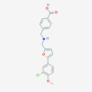 4-[({[5-(3-Chloro-4-methoxyphenyl)furan-2-yl]methyl}amino)methyl]benzoic acid