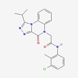 molecular formula C21H20ClN5O2 B2495762 N-(3-氯-2-甲基苯基)-2-(1-异丙基-4-氧代-[1,2,4]三唑[4,3-a]喹喔啉-5(4H)-基)乙酰胺 CAS No. 1260939-02-3