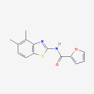 molecular formula C14H12N2O2S B2495767 N-(4,5-二甲基苯并[d]噻唑-2-基)呋喃-2-羧酰胺 CAS No. 864860-75-3