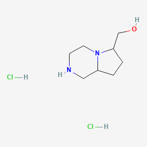 1,2,3,4,6,7,8,8a-Octahydropyrrolo[1,2-a]pyrazin-6-ylmethanol;dihydrochloride
