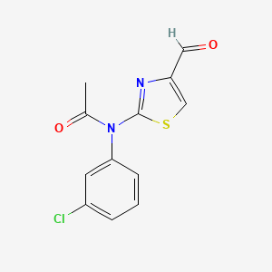N-(3-chlorophenyl)-N-(4-formyl-1,3-thiazol-2-yl)acetamide