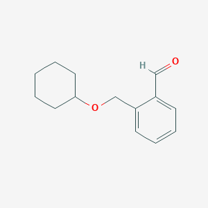 molecular formula C14H18O2 B2495779 2-[(Cyclohexyloxy)methyl]benzaldehyde CAS No. 1443305-16-5