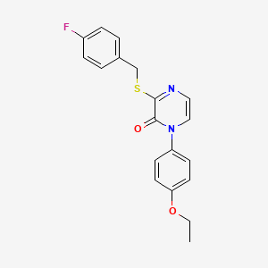 1-(4-Ethoxyphenyl)-3-[(4-fluorophenyl)methylsulfanyl]pyrazin-2-one