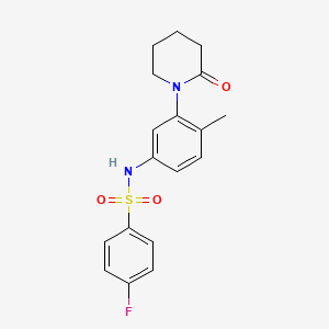 4-fluoro-N-(4-methyl-3-(2-oxopiperidin-1-yl)phenyl)benzenesulfonamide