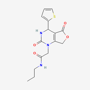 2-[2,5-dioxo-4-(2-thienyl)-3,4,5,7-tetrahydrofuro[3,4-d]pyrimidin-1(2H)-yl]-N-propylacetamide