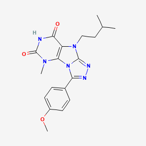 molecular formula C19H22N6O3 B2495804 9-异戊基-3-(4-甲氧基苯基)-5-甲基-5H-[1,2,4]三唑[4,3-e]嘧啶-6,8(7H,9H)-二酮 CAS No. 923234-14-4