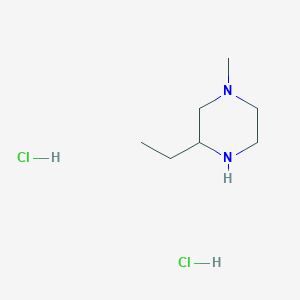 molecular formula C7H18Cl2N2 B2495808 3-Ethyl-1-methyl-piperazine;dihydrochloride CAS No. 2230912-86-2