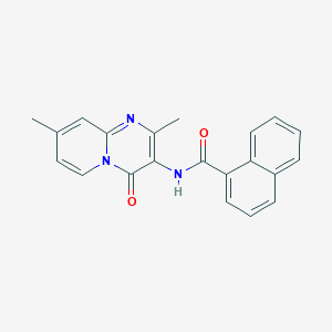 molecular formula C21H17N3O2 B2495812 N-(2,8-dimethyl-4-oxo-4H-pyrido[1,2-a]pyrimidin-3-yl)-1-naphthamide CAS No. 897616-97-6