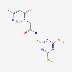 N-((4,6-dimethoxy-1,3,5-triazin-2-yl)methyl)-2-(4-methyl-6-oxopyrimidin-1(6H)-yl)acetamide