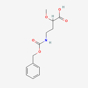 molecular formula C13H17NO5 B2495828 2-Methoxy-4-(phenylmethoxycarbonylamino)butanoic acid CAS No. 1935305-79-5
