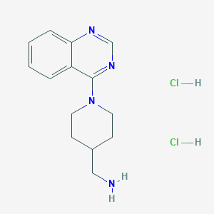 molecular formula C14H20Cl2N4 B2495833 [1-(喹唑啉-4-基)哌啶-4-基]甲胺二盐酸盐 CAS No. 1389313-42-1
