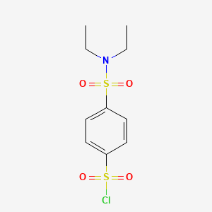 molecular formula C10H14ClNO4S2 B2495834 4-(diethylsulfamoyl)benzenesulfonyl Chloride CAS No. 744242-86-2