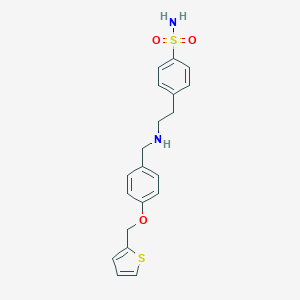 molecular formula C20H22N2O3S2 B249585 4-(2-{[4-(Thiophen-2-ylmethoxy)benzyl]amino}ethyl)benzenesulfonamide 