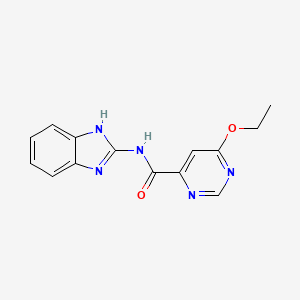 molecular formula C14H13N5O2 B2495854 N-(1H-benzo[d]imidazol-2-yl)-6-ethoxypyrimidine-4-carboxamide CAS No. 2034249-86-8