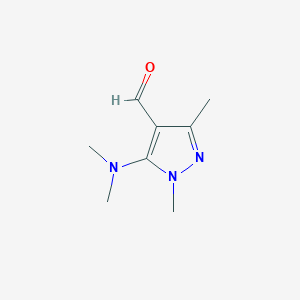 molecular formula C8H13N3O B2495883 5-(dimethylamino)-1,3-dimethyl-1H-pyrazole-4-carbaldehyde CAS No. 26990-64-7
