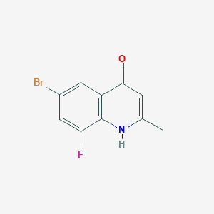 molecular formula C10H7BrFNO B2495889 6-Bromo-8-fluoro-2-methyl-1,4-dihydroquinolin-4-one CAS No. 192051-94-8