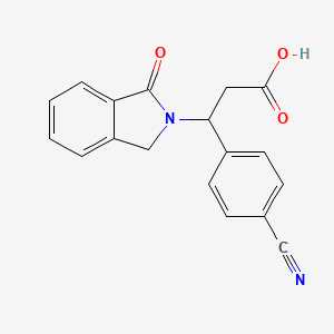 3-(4-cyanophenyl)-3-(1-oxo-1,3-dihydro-2H-isoindol-2-yl)propanoic acid